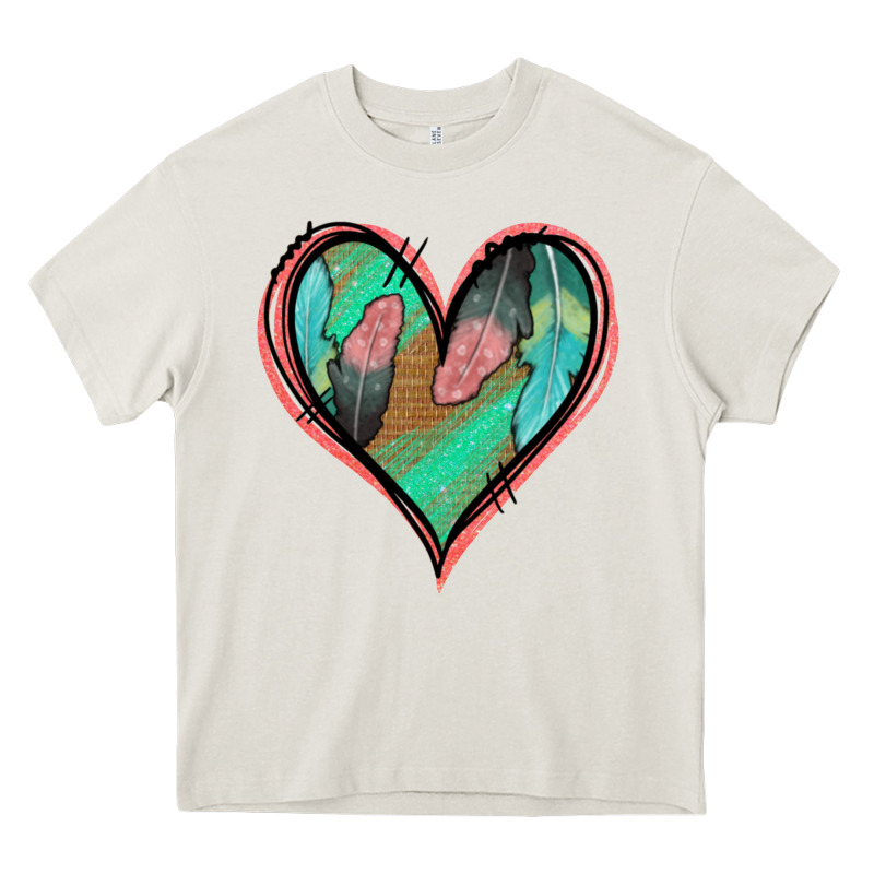Feather Heart Heavy Core Tee by Jasminsmagicworld | Teevron