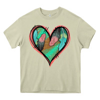 Mossy Feather Heart Heavy Core Tee - Jasminsmagicworld