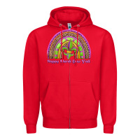 Red happy mardi gras y'all rainbow Zipper Hoodie - Jasminsmagicworld