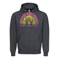 Smoke happy mardi gras y'all rainbow Zipper Hoodie - Jasminsmagicworld