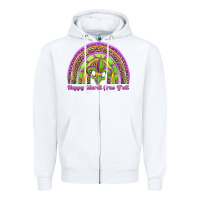 White happy mardi gras y'all rainbow Zipper Hoodie - Jasminsmagicworld