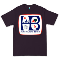 Plum Coat of arms of Huntington Beach Premium Tee - PixelWave