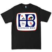 Black Coat of arms of Huntington Beach Premium Tee - PixelWave
