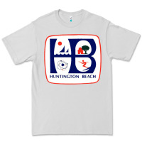 Dove Grey Coat of arms of Huntington Beach Premium Tee - PixelWave