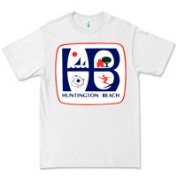 White Coat of arms of Huntington Beach Premium Tee - PixelWave