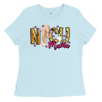 Baby Blue Nicu Mama Ladies Tee - CowhideDigitalArt