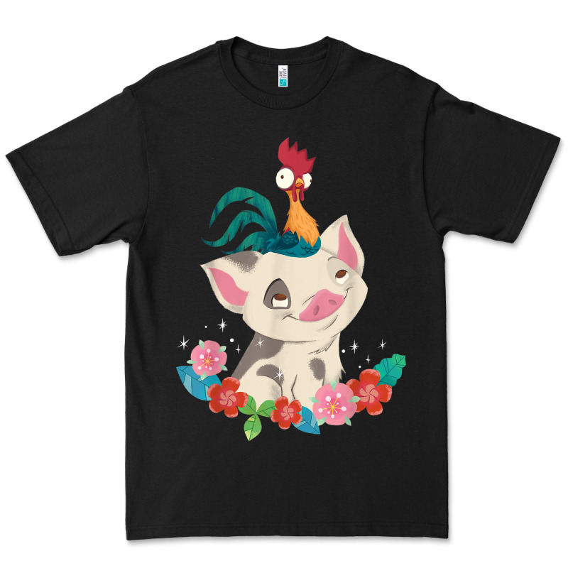 Moana Heihei Rooster Pua Flowers Graphic Premium Tee by PixelWave | Teevron