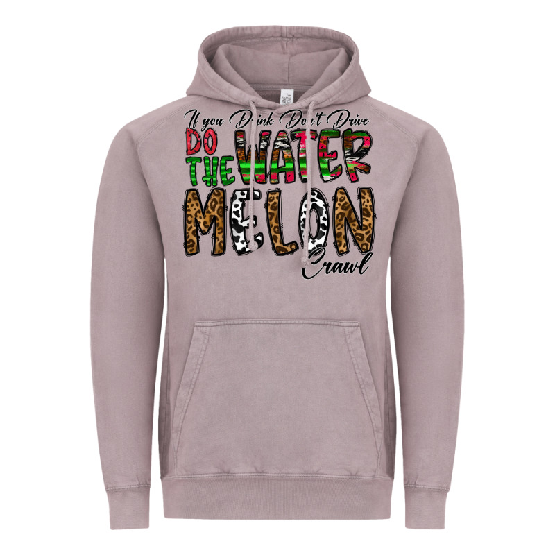 If You Drink Don't Drive Do The Watermelon Crawl Vintage Hoodie by CowhideDigitalArt | Teevron