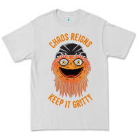 Dove Grey chaos reigns keep it gritty Premium Tee - PixelWave