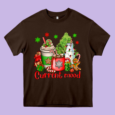 Current Mood Christmas Heavy Core Tee Designed By Oliviacreatesart