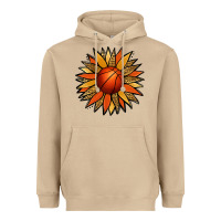 Mushroom Basketball Sunflower Heavyweight Hoodie - Jasminsmagicworld