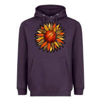 Plum Basketball Sunflower Heavyweight Hoodie - Jasminsmagicworld