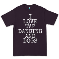 Plum i love tap dancing & dogs funny dog gift t shirt men women Premium Tee - PixelWave
