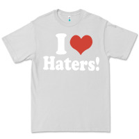 Dove Grey i love haters Premium Tee - PixelWave