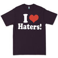 Plum i love haters Premium Tee - PixelWave