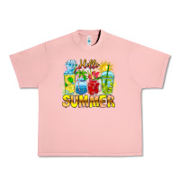 Salmon Hello Summer Urban Heavy Tee - CowhideDigitalArt