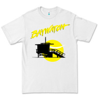 White baywatch lifeguard tower sunset   baywatch Premium Tee - PixelWave