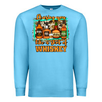 Ocean Blue chasing you like a shot of whiskey Premium Sweatshirt - Jasminsmagicworld
