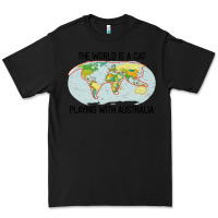 Black the world is a cat playing with australia 2020 shirt Premium Tee - PixelWave