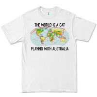 White the world is a cat playing with australia 2020 shirt Premium Tee - PixelWave