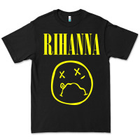 Black Grunge Rihanna Premium Tee - PixelWave