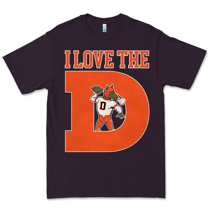 I Love The D Broncos Football Quote Premium Tee by PixelWave | Teevron