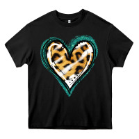 Black Glitter Leopard Heart Heavy Core Tee - Jasminsmagicworld