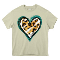 Glitter Leopard Heart Heavy Core Tee | Teevron