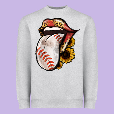 Baseball Tongue Heavyweight Sweatshirt Designed By Jasminsmagicworld