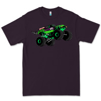 Plum monster truck grave digger Premium Tee - PixelWave