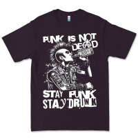 Plum Stay Punk Stay Drunk Premium Tee - PixelWave