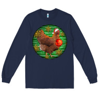 Navy new hampshire red chicken christmas Long Sleeve Tee - LillyAllenDesigns