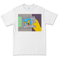 White The Simpsons Old Man Yells At Cloud Newspaper V1 Premium Tee - PixelWave