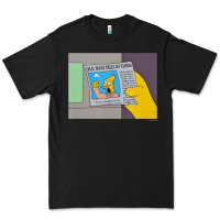 Black The Simpsons Old Man Yells At Cloud Newspaper V1 Premium Tee - PixelWave