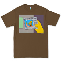 Cacao The Simpsons Old Man Yells At Cloud Newspaper V1 Premium Tee - PixelWave