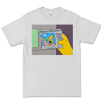 Dove Grey The Simpsons Old Man Yells At Cloud Newspaper V1 Premium Tee - PixelWave