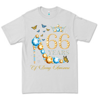 Dove Grey 66th birthday 66 years of being awesome 66 years old woman Premium Tee - PixelWave