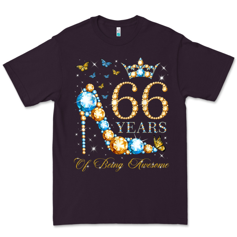 66th Birthday 66 Years Of Being Awesome 66 Years Old Woman Premium Tee by PixelWave | Teevron