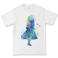 White watercolor splatter alice in wonderland t shirt design Premium Tee - PixelWave