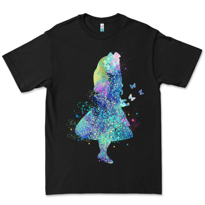 Watercolor Splatter Alice In Wonderland T Shirt Design Premium Tee by PixelWave | Teevron