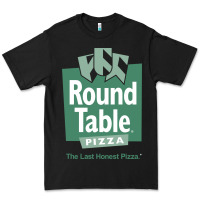 Black round table pizza Premium Tee - PixelWave