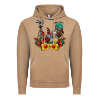 Vintage Coffee farm life chicken Vintage Hoodie - SublimationCraftShop