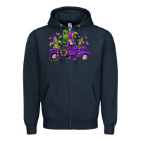 Navy mardi gras truck Zipper Hoodie - Jasminsmagicworld