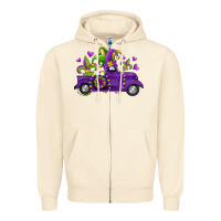 Sandshell mardi gras truck Zipper Hoodie - Jasminsmagicworld