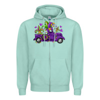 Seafoam mardi gras truck Zipper Hoodie - Jasminsmagicworld