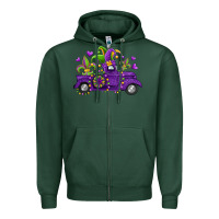 Sports Green mardi gras truck Zipper Hoodie - Jasminsmagicworld