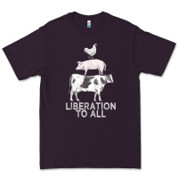 Plum liberation to all vegan vegetarian food animal love Premium Tee - PixelWave