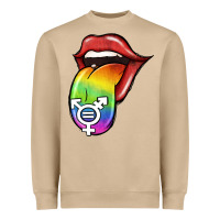 Pride Lgbt Sign Tongue Heavyweight Sweatshirt | Teevron
