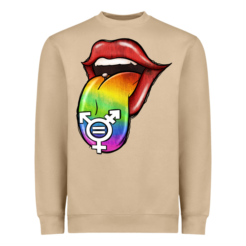 Pride Lgbt Sign Tongue Heavyweight Sweatshirt by Jasminsmagicworld | Teevron