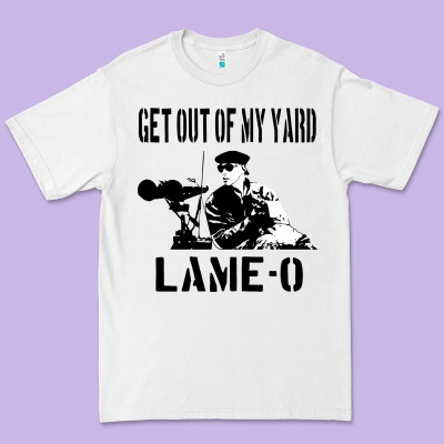 Get Out Of My Yard Lame O The Burbs Quote The Burbs Premium Tee Designed By Craftify